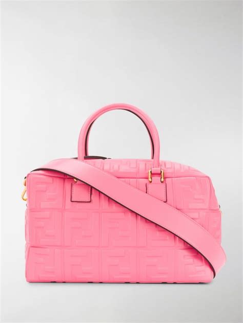 fendi boston bag|fendi pink leather boston bag.